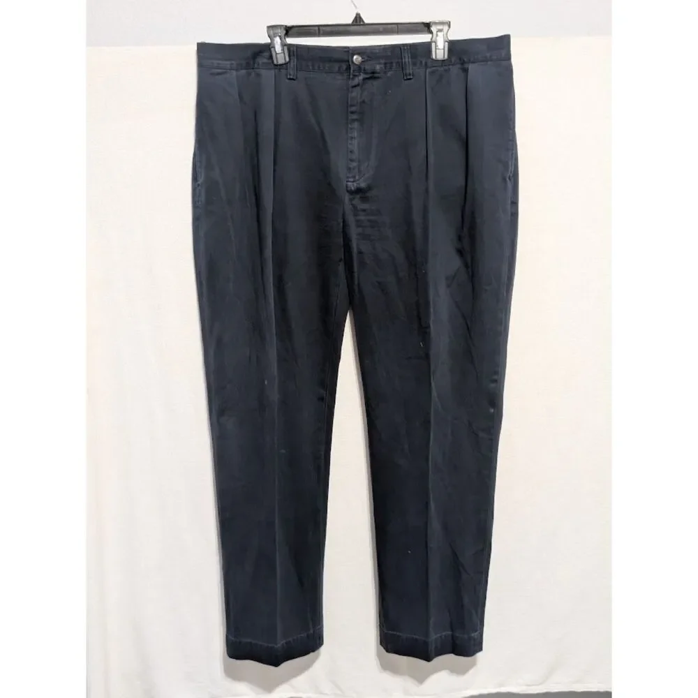 Polo Ralph Lauren Ethan Pants 100% Cotton Navy Blue Red Pony Men's Size 40x32
